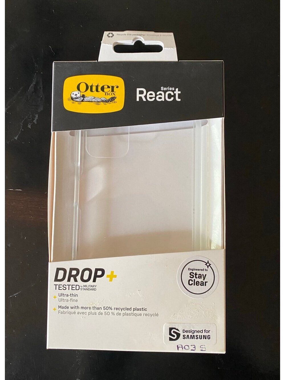 OtterBox React Series Case for Samsung Galaxy A03s Clear